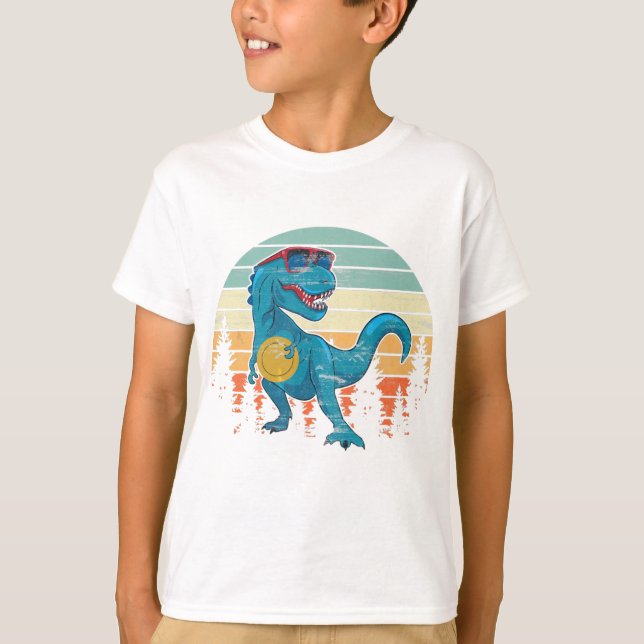 Funny Disk Golf Gift Dinosaur Disk Golf Player Shi T Shirt (Framsida)