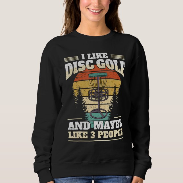 Funny Disk Golf Player I gillar Disk Golf T Shirt (Framsida)