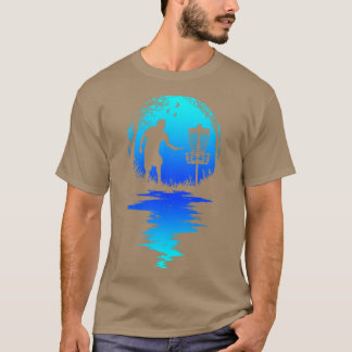 Funny Disk Golf Player Retro Sunset Silhouette Gra T Shirt