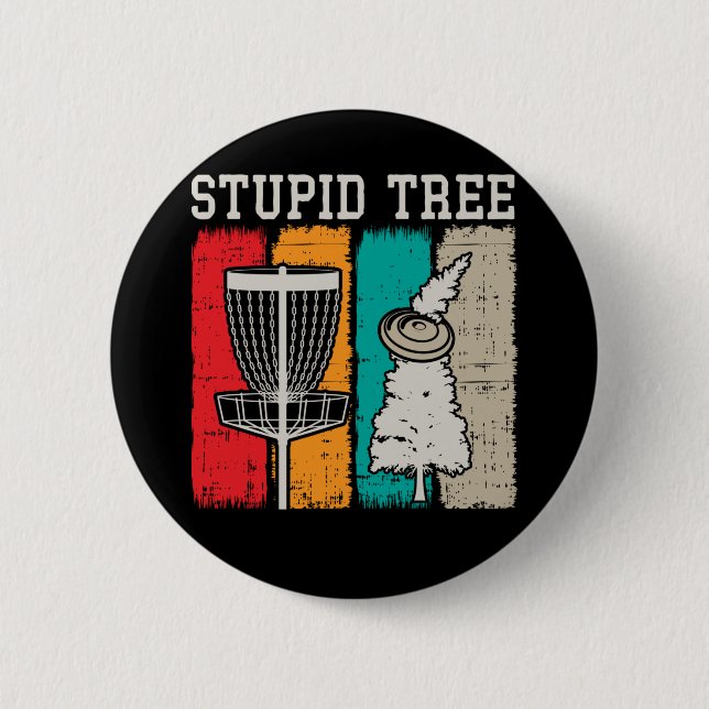 Funny Disk Golf Player Sport Frisbee Disk Golfing Knapp (Framsida)