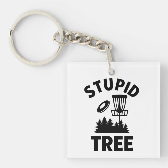 Funny Disk Golf Quote Stupid Träd (Framsidan)