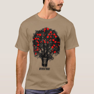 Funny Disk Golf Stupid Träd Distress Frisbee Gol T Shirt