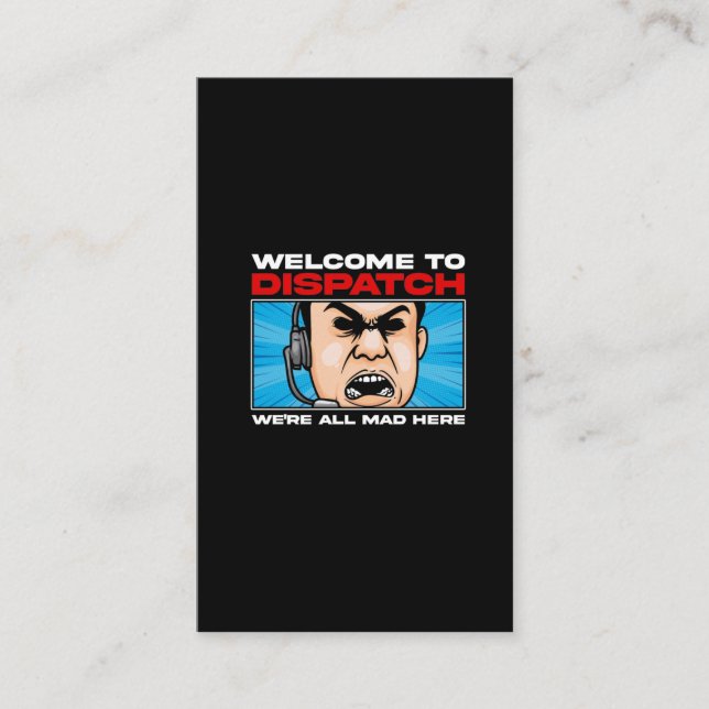 Funny Dispatcher akut Communications 911 Visitkort (Framsida)