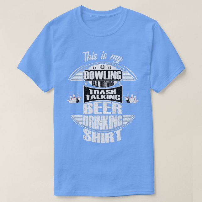 Funny Distress Bowling Ball Throwing T T Shirt (Design framsida)