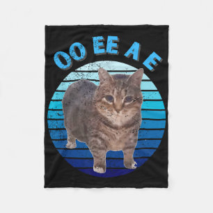 Funny Distress Oiia Cat Spinning Cat Oi Oi Uiaa Fleecefilt