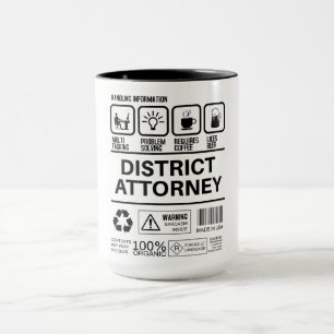 Funny District Attorney Handling Information Mugg