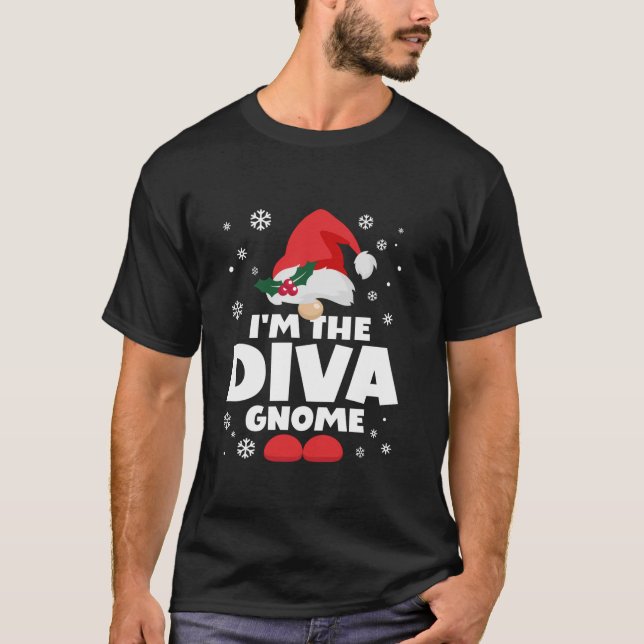Funny Diva Gnome Family Matching Group Happy Chris T Shirt (Framsida)