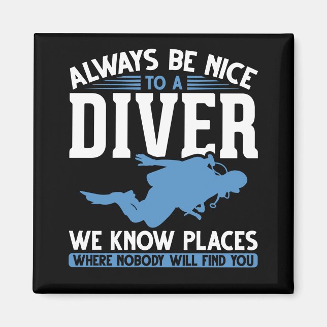 Funny Diver-Dyka Magnet (Framsidan)