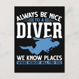 Funny Diver-Dyka Vykort