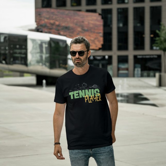 Funny Diving Tennis Player T-Shirt för Idrottare (Skapare uppladdad)