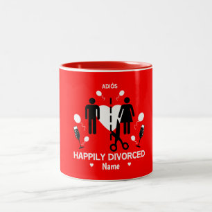 Funny Divorce Party Två-Tonad Mugg