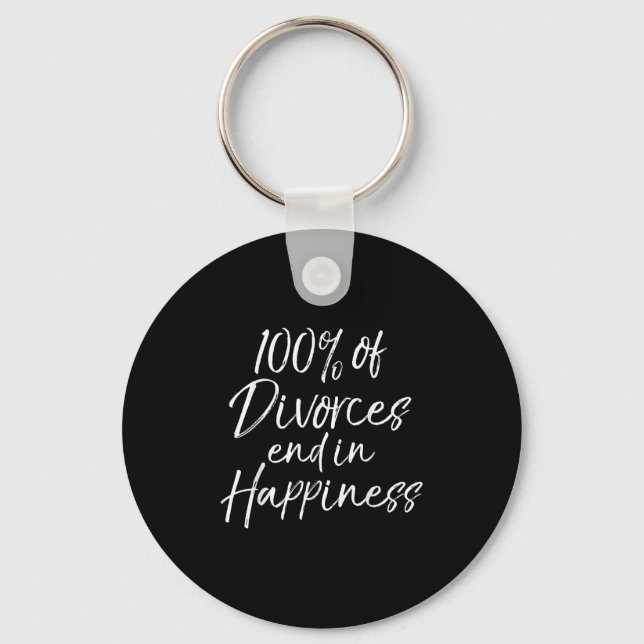 Funny Divorce Quote 100% Of Divorces End In Hapnes Nyckelring (Framsida)