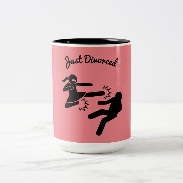 Funny Divorce Sympathy Gifts Två-Tonad Mugg (Center)