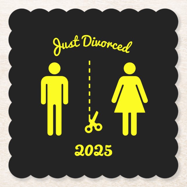 Funny Divorce Sympathy Party Underlägg Papper (Framsida)