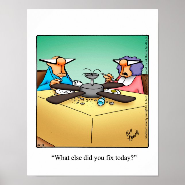 Funny DIY Home Repair Humor Poster (Framsidan)