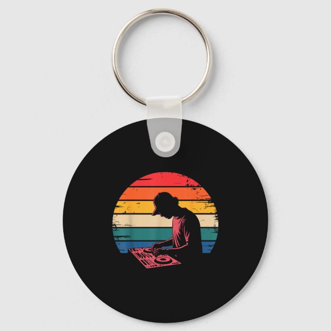 Funny Dj Art Men Women Music Producer Disc Jockey  Nyckelring (Framsida)