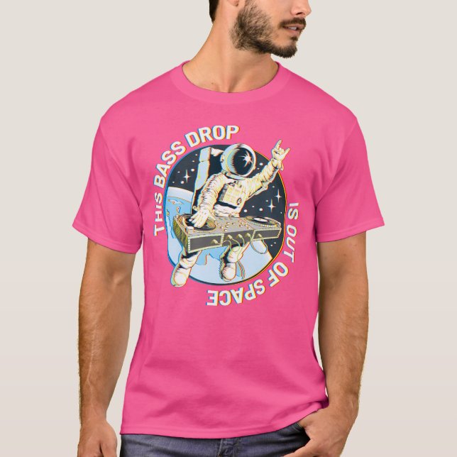 Funny Dj Shirt Spaceman Edm Gear Rave Clothing Tec T (Framsida)