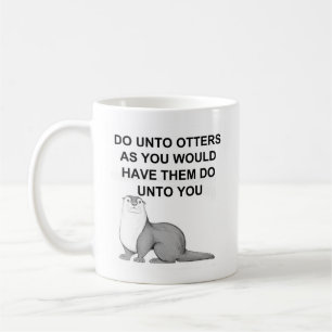 Funny djur älskare kärlek otters kaffemugg