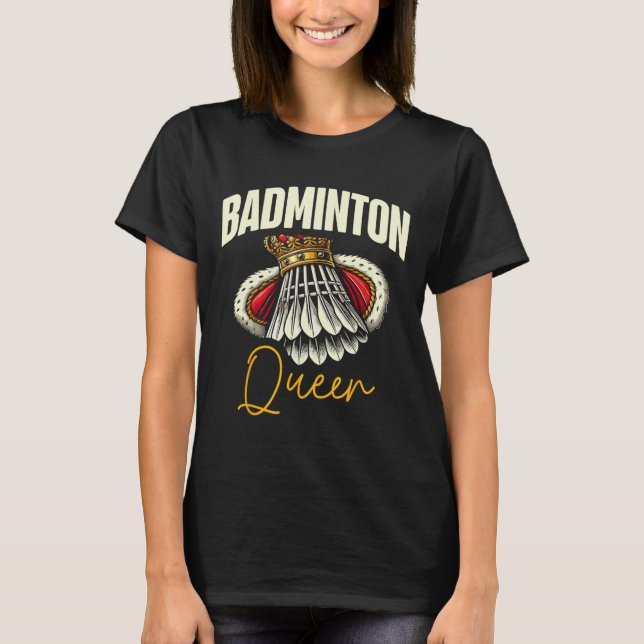 Funny Dminton Player Kärlek Shuttle Design 11 T Shirt (Framsida)