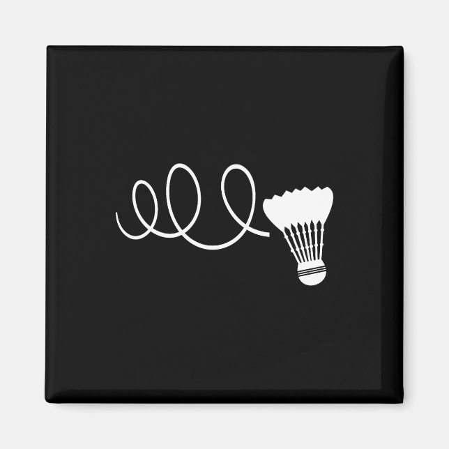 Funny Dminton Player T Shirts Shuttle Tee Magnet (Framsidan)