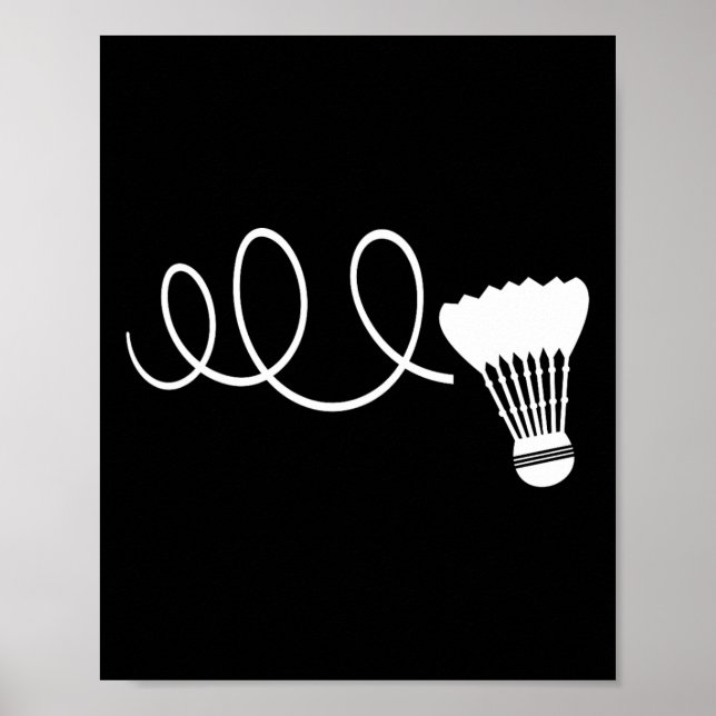 Funny Dminton Player T Shirts Shuttle Tee Poster (Framsidan)