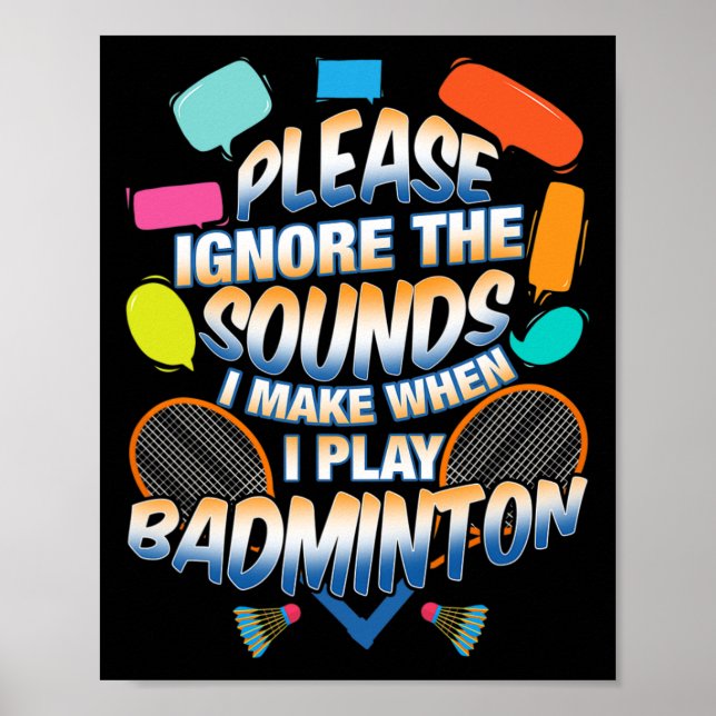 Funny Dminton Racquet Shuttle Sports Summer Ckcour Poster (Framsidan)