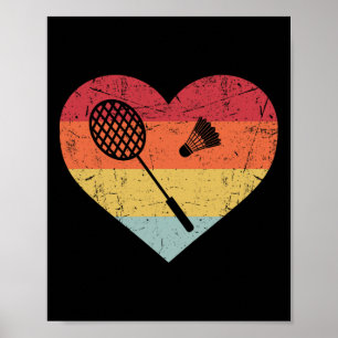 Funny Dminton Shuttle För manar Women Vintage Retr Poster