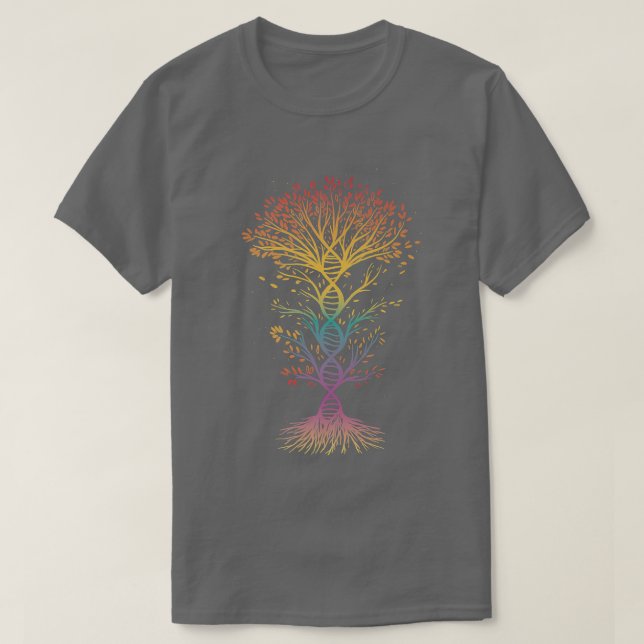 Funny DNA Tee Livets träd Genetics Biology Teache (Design framsida)