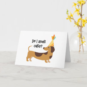 Funny Do I Smell Cake Birthday Hund Kort