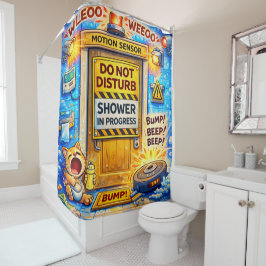 Funny Do Not Disturb Shower Curtain