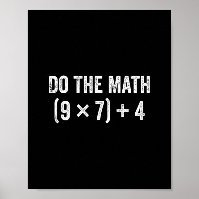 Funny Do The Math 67 Meme  Poster (Framsidan)