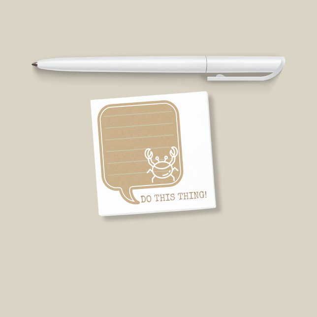 Funny Do this Sak Crab Kraft Post-it Block (Skapare uppladdad)
