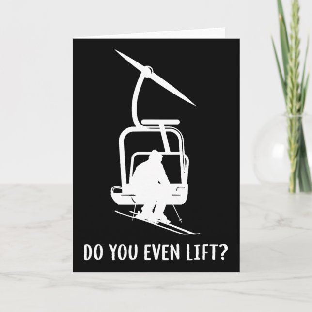 Funny Do You Even Lift Ski  Kort (Framsida)