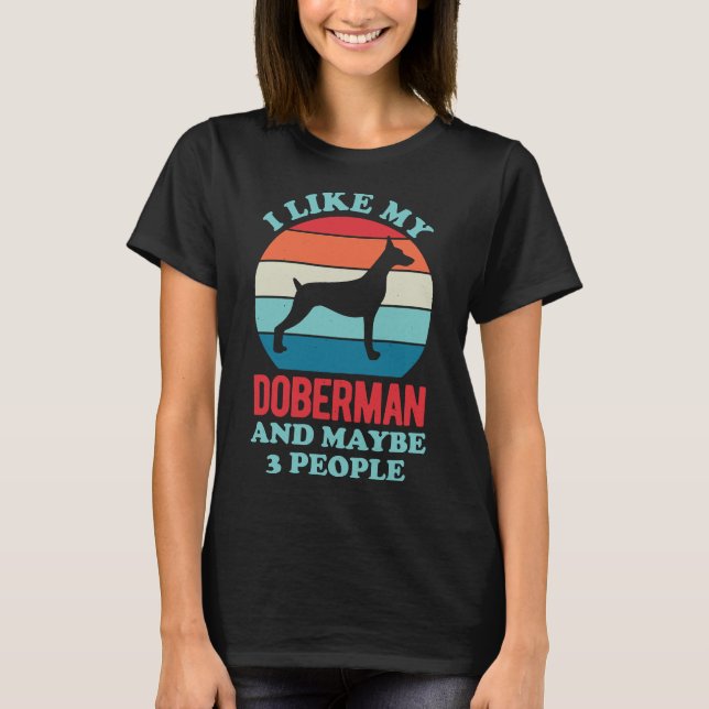 Funny Doberman 207 T Shirt (Framsida)