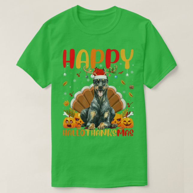 Funny Doberman Dog Lover Happy Doberman HelloThank T Shirt (Design framsida)