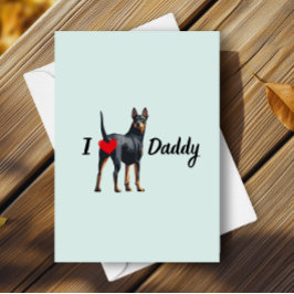 Funny Doberman från Pet Hund Butt Bum Fars dag Tack Kort