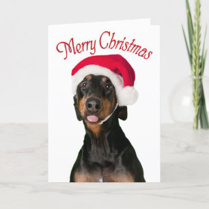 Funny Doberman hund julkort Helgkort