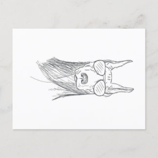 Funny Doberman Hund med solglasögon Helg Vykort