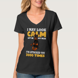 Funny Doberman Hund Pinscher, jag kan se Lugn T Shirt