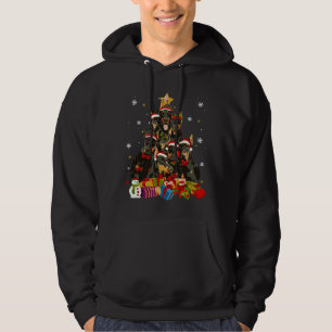 Funny Doberman Julgran Julafton 316 Hoodie