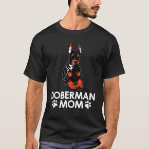Funny Doberman Mamma Art for Women Girl Hund älska T Shirt