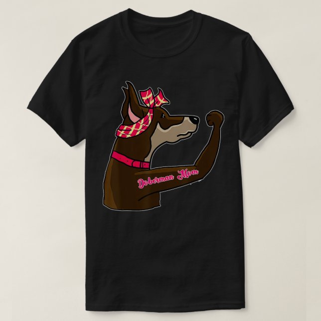 Funny Doberman Mamma Tattoo, Gifts Bully Mamma Hun T Shirt (Design framsida)