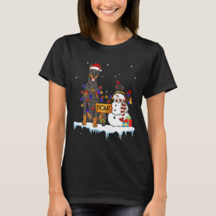 Funny Doberman Pinscher Hund jul T Shirt