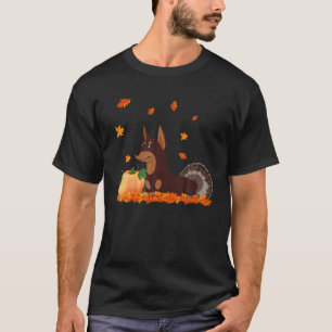 Funny Doberman Turkey Costume Thanksgiving Gift T Shirt