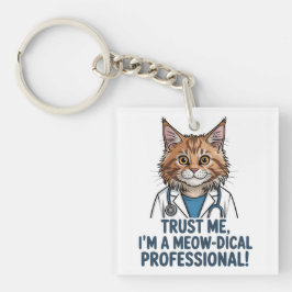 Funny Doctor Cat Medical Humor Illustration