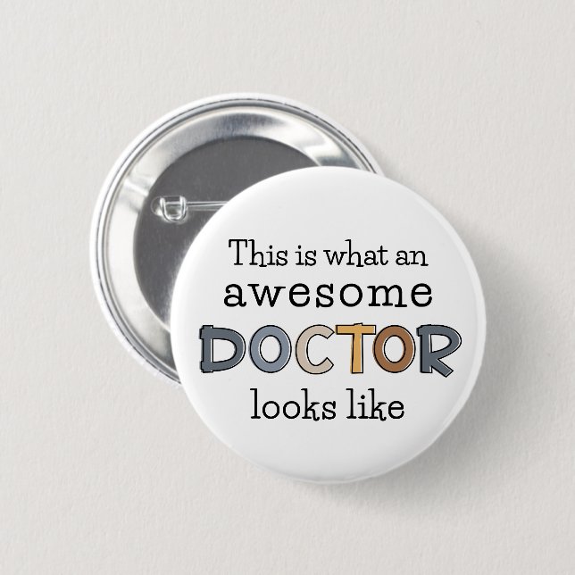 Funny Doctor Gifts | FANTASTISK DOKTOR Knapp (Framsida & baksida)