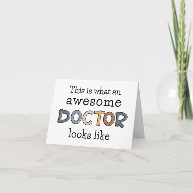 Funny Doctor Gifts | FANTASTISK DOKTOR Tack Kort (Framsida)