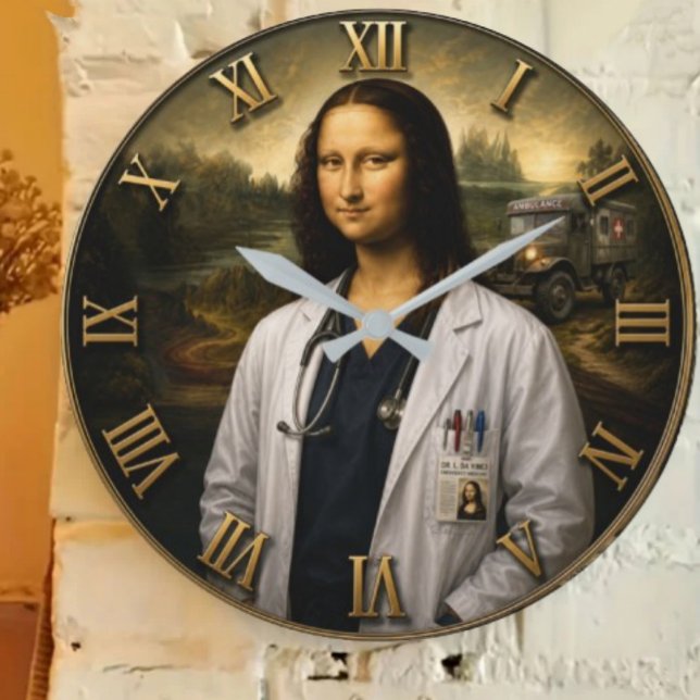 Funny Doctor Mona Lisa  Stor Klocka (Skapare uppladdad)