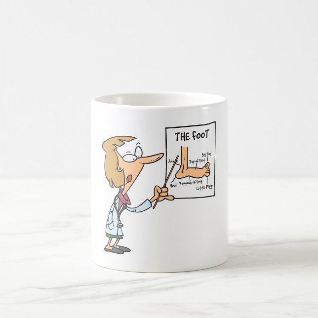 Funny Doctor Teaching Foot Anatomy Kaffemugg (Skapare uppladdad)