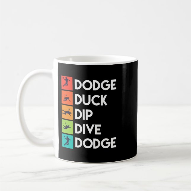 Funny Dodgeball Player citerar Apparel Dodge Boll Kaffemugg (Vänster)